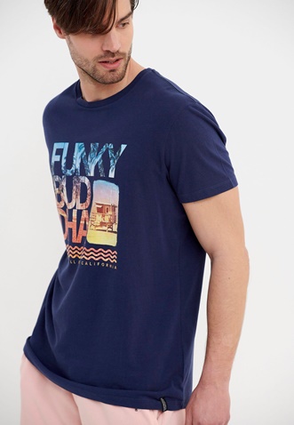 FUNKY BUDDHA-Ανδρικό t-shirt FUNKY BUDDHA μπλε
