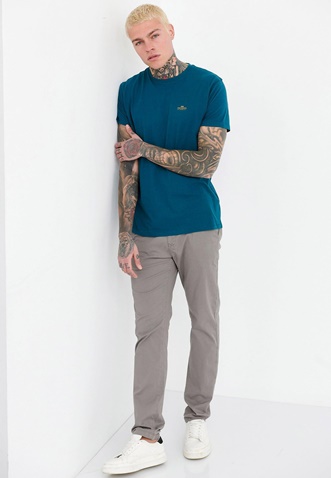 FUNKY BUDDHA-Ανδρικό essential t-shirt FUNKY BUDDHA μπλε