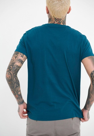 FUNKY BUDDHA-Ανδρικό essential t-shirt FUNKY BUDDHA μπλε
