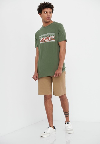 FUNKY BUDDHA-Ανδρικό t-shirt FUNKY BUDDHA πράσινο