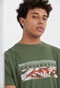 FUNKY BUDDHA-Ανδρικό t-shirt FUNKY BUDDHA πράσινο