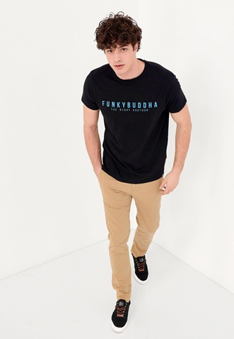 FUNKY BUDDHA-Ανδρικό t-shirt FUNKY BUDDHA μαύρο