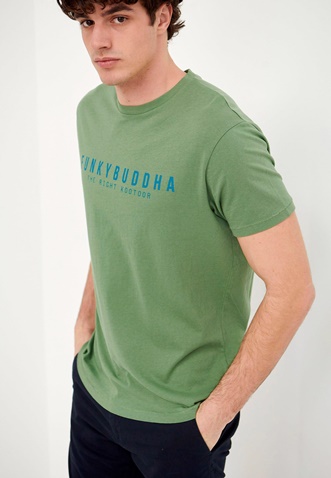 FUNKY BUDDHA-Ανδρικό t-shirt FUNKY BUDDHA πράσινο
