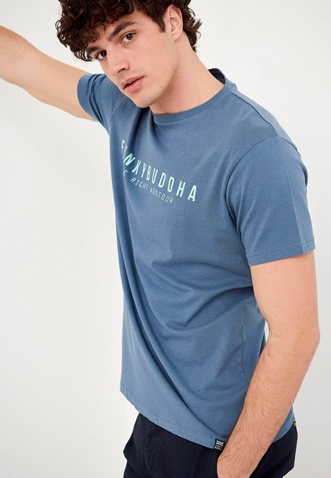 FUNKY BUDDHA-Ανδρικό t-shirt FUNKY BUDDHA μπλε