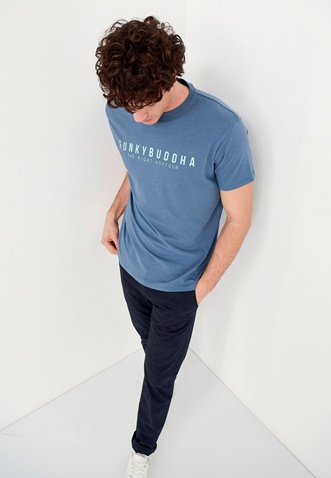 FUNKY BUDDHA-Ανδρικό t-shirt FUNKY BUDDHA μπλε