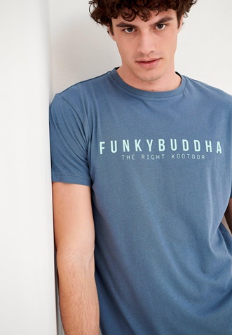FUNKY BUDDHA-Ανδρικό t-shirt FUNKY BUDDHA μπλε