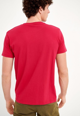 FUNKY BUDDHA-Ανδρικό t-shirt FUNKY BUDDHA κόκκινο