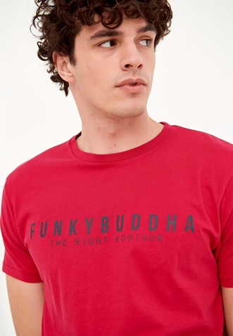 FUNKY BUDDHA-Ανδρικό t-shirt FUNKY BUDDHA κόκκινο