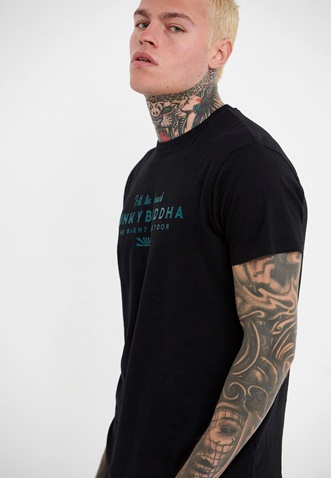 FUNKY BUDDHA-Ανδρικό t-shirt FUNKY BUDDHA μαύρο