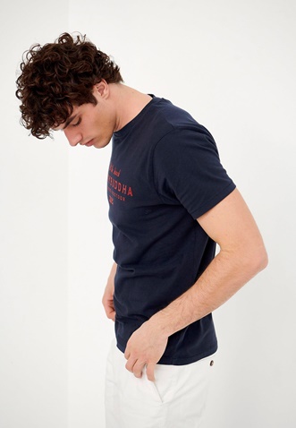 FUNKY BUDDHA-Ανδρικό t-shirt FUNKY BUDDHA μπλε ναυτικό