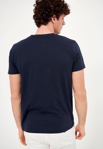 FUNKY BUDDHA-Ανδρικό t-shirt FUNKY BUDDHA μπλε ναυτικό