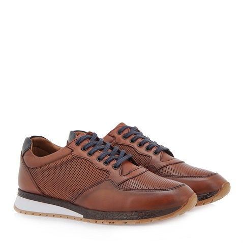 JK LONDON-Ανδρικά παπούτσια sneakers JK LONDON Q528B7052 καφέ ταμπά