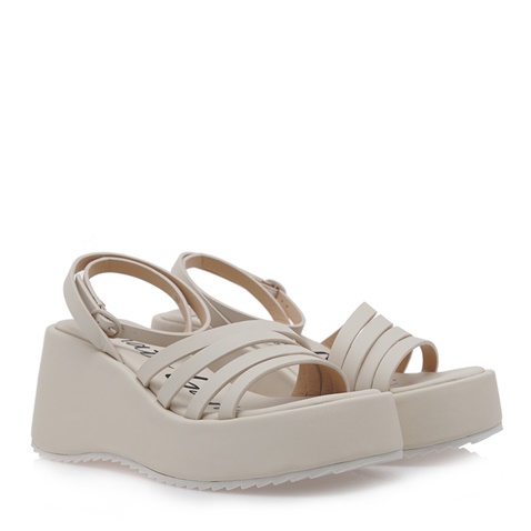 EXE-Γυναικεία πέδιλα πλατφόρμες EXE O419A4134 off white