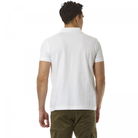 ADMIRAL-Ανδρική κοντομάνικη polo μπλούζα Admiral λευκή