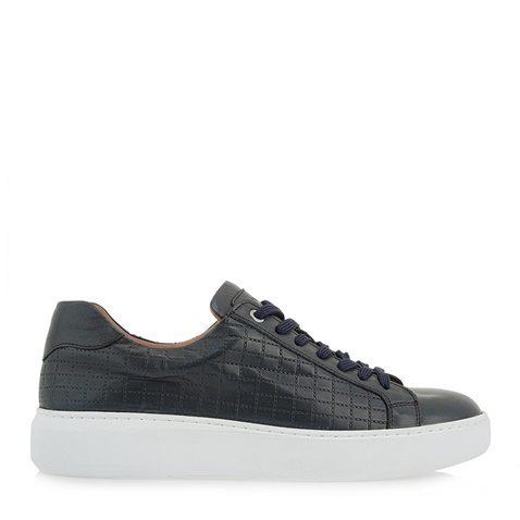 ARONAY-Ανδρικά δερμάτινα casual sneakers ARONAY Q560A8312 μπλε