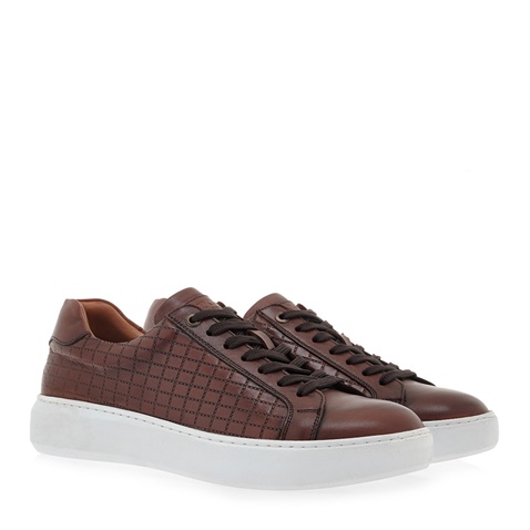ARONAY-Ανδρικά παπούτσια sneakers ARONAY Q560A8312 καφέ ταμπά