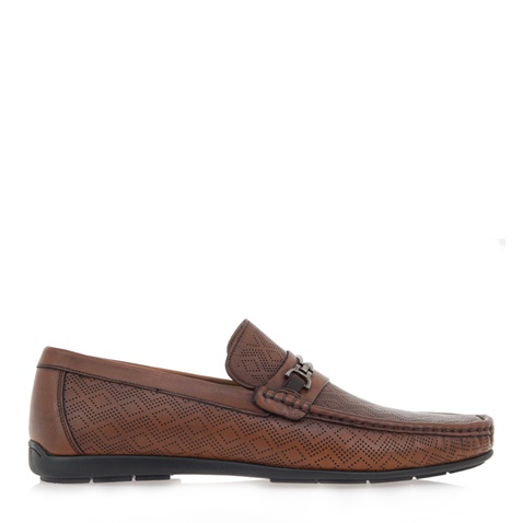 GIOVANNI MORELLI-Ανδρικά παπούτσια loafers GIOVANNI MORELLI O562A5821 καφέ ταμπά