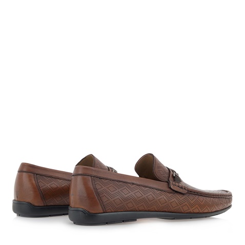 GIOVANNI MORELLI-Ανδρικά παπούτσια loafers GIOVANNI MORELLI O562A5821 καφέ ταμπά