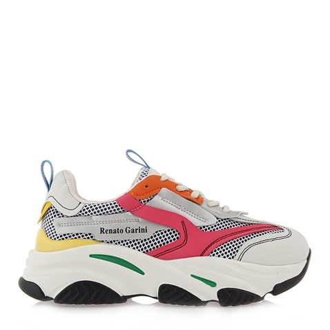 RENATO GARINI-Γυναικεία sneakers RENATO GARINI Q103R0812 λευκά ροζ κίτρινα