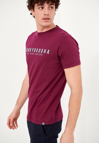 FUNKY BUDDHA-Ανδρικό t-shirt FUNKY BUDDHA μοβ