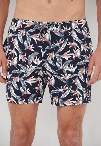 FUNKY BUDDHA-Ανδρικό μαγιό σορτς FUNKY BUDDHA μπλε floral all over 