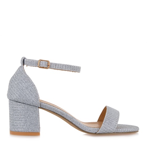 JK LONDON-Γυναικεία πέδιλα JK LONDON Q498A4203 ασημί glitter