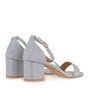 JK LONDON-Γυναικεία πέδιλα JK LONDON Q498A4203 ασημί glitter