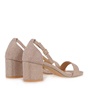 JK LONDON-Γυναικεία πέδιλα JK LONDON Q498A4203 ροζ χρυσά  glitter
