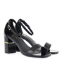 JK LONDON-Γυναικεία πέδιλα JK LONDON Q498A2104 μαύρα snakeskin