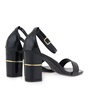 JK LONDON-Γυναικεία πέδιλα JK LONDON Q498A2104 μαύρα snakeskin
