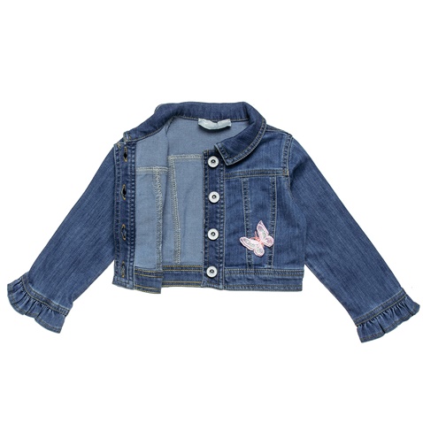 ALOUETTE-Παιδικό cropped jean μπουφάν ALOUETTE μπλε