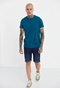 FUNKY BUDDHA-Ανδρικό t-shirt FUNKY BUDDHA μπλε με τσέπη στο στήθος