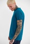 FUNKY BUDDHA-Ανδρικό t-shirt FUNKY BUDDHA μπλε με τσέπη στο στήθος