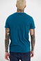 FUNKY BUDDHA-Ανδρικό t-shirt FUNKY BUDDHA μπλε με τσέπη στο στήθος