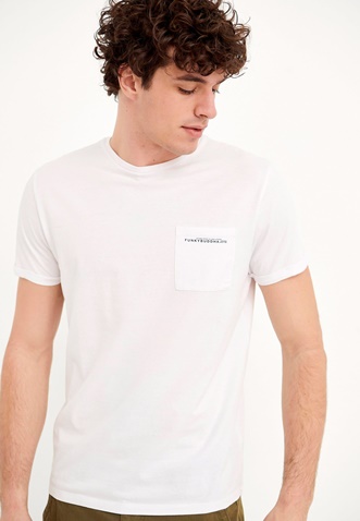 FUNKY BUDDHA-Ανδρικό t-shirt FUNKY BUDDHA λευκό