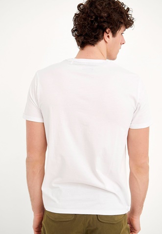 FUNKY BUDDHA-Ανδρικό t-shirt FUNKY BUDDHA λευκό
