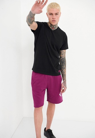 FUNKY BUDDHA-Ανδρικό essential t-shirt FUNKY BUDDHA μαύρο