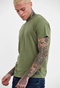 FUNKY BUDDHA-Ανδρικό essential t-shirt FUNKY BUDDHA πράσινο