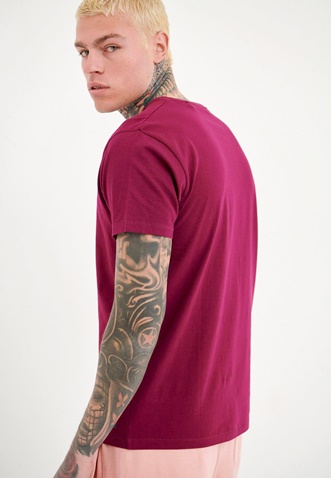 FUNKY BUDDHA-Ανδρικό essential t-shirt FUNKY BUDDHA magenta μοβ