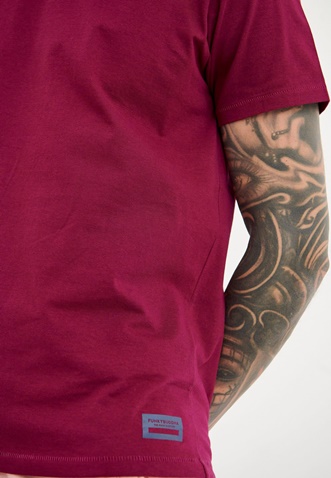 FUNKY BUDDHA-Ανδρικό essential t-shirt FUNKY BUDDHA magenta μοβ