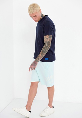 FUNKY BUDDHA-Ανδρικό essential t-shirt FUNKY BUDDHA μπλε
