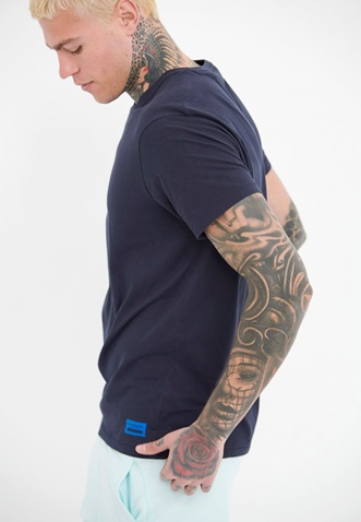 FUNKY BUDDHA-Ανδρικό essential t-shirt FUNKY BUDDHA μπλε