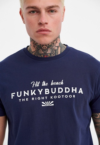 FUNKY BUDDHA-Ανδρικό t-shirt FUNKY BUDDHA μπλε
