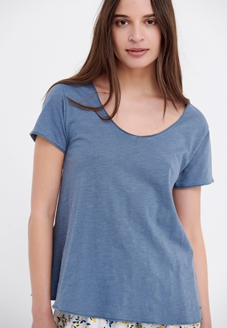 FUNKY BUDDHA-Γυναικείο t-shirt FUNKY BUDDHA μπλε