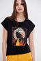 FUNKY BUDDHA-Γυναικείο t-shirt FUNKY BUDDHA t-shirt μαύρο