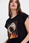 FUNKY BUDDHA-Γυναικείο t-shirt FUNKY BUDDHA t-shirt μαύρο