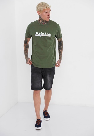 FUNKY BUDDHA-Ανδρικό t-shirt FUNKY BUDDHA πράσινο