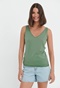 FUNKY BUDDHA-Γυναικείο αμάνικο t-shirt FUNKY BUDDHA πράσινο