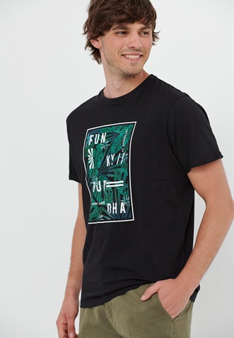 FUNKY BUDDHA-Ανδρικό t-shirt FUNKY BUDDHA μαύρο
