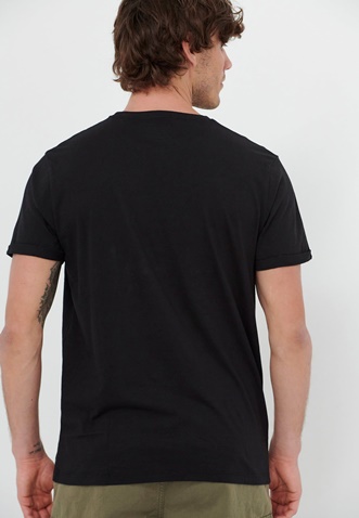 FUNKY BUDDHA-Ανδρικό t-shirt FUNKY BUDDHA μαύρο